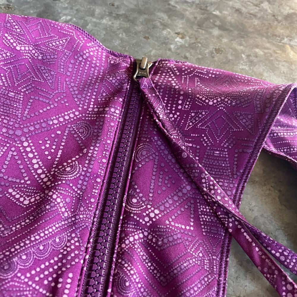 Title Nine Magenta Geometric A-Line Dress - Picture 8 of 12
